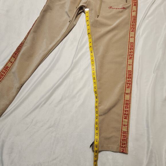 Pimperelli Unisex RARE Velvet BAGSZN Red Trim Elastic Waist Jogger Pants, Small - Picture 7 of 8